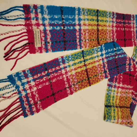 Burberry Multi Color Plaid Scarf Wool & Angora - Picture 2 of 8